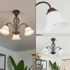 hofstein Plafonnier Mosquerito Rouille, 3 lumières* Lampes En Verre