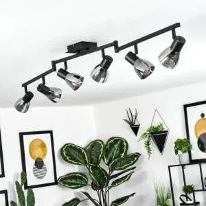 hofstein Plafonnier Murianette Noir, 6 lumières* Lampes Modernes