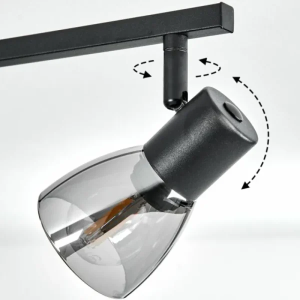 hofstein Plafonnier Murianette Noir, 6 lumières* Lampes Modernes