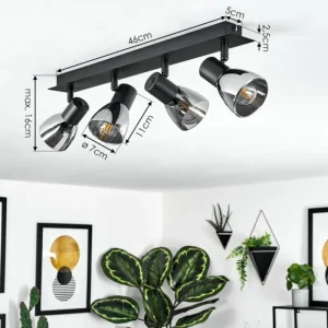 hofstein Plafonnier Murianette Noir, 4 lumières* Lampes Modernes