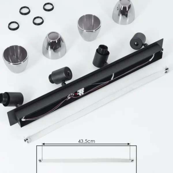 hofstein Plafonnier Murianette Noir, 4 lumières* Lampes Modernes