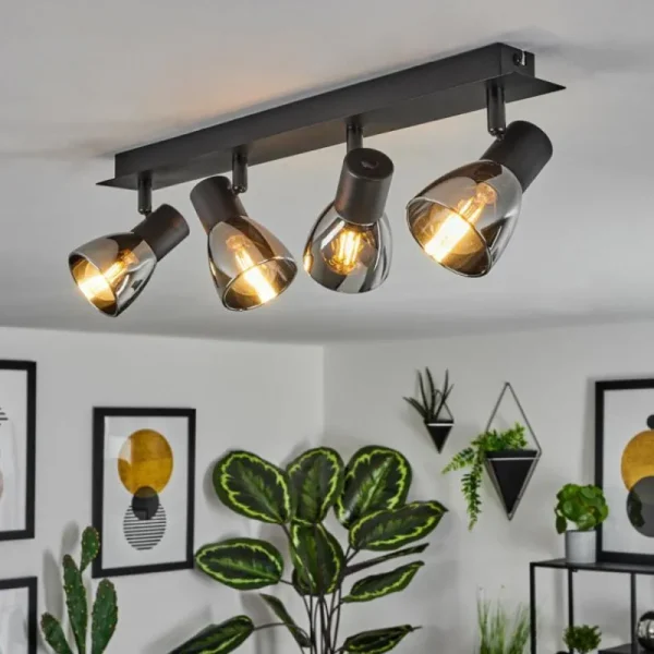 hofstein Plafonnier Murianette Noir, 4 lumières* Lampes Modernes