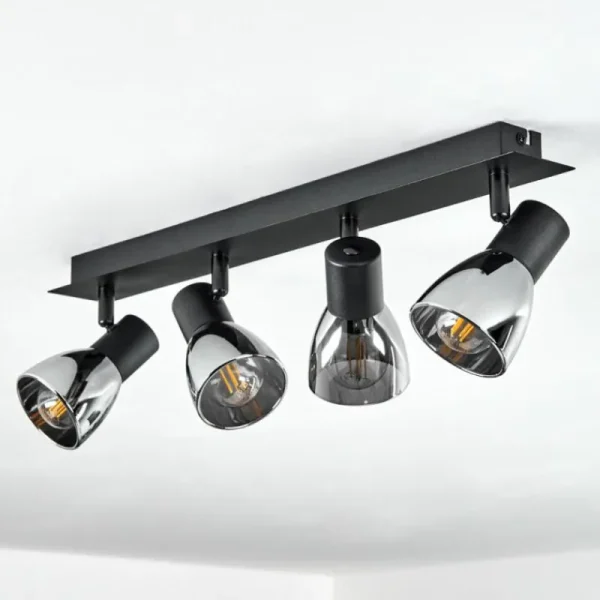 hofstein Plafonnier Murianette Noir, 4 lumières* Lampes Modernes