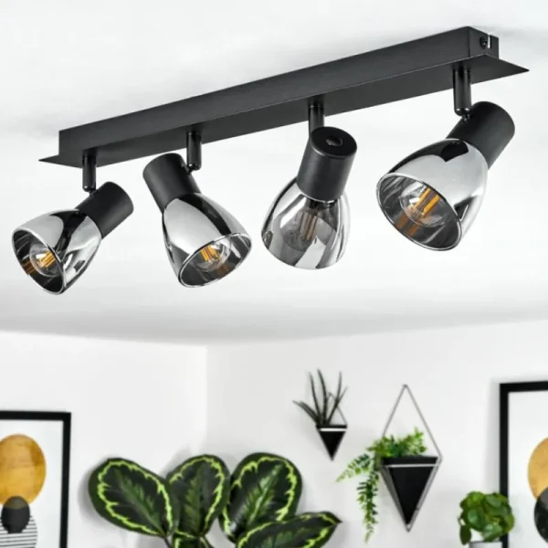 hofstein Plafonnier Murianette Noir, 4 lumières* Lampes Modernes