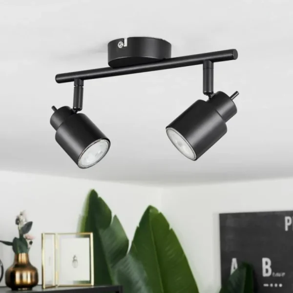 hofstein Plafonnier Nestavel LED Noir, 2 lumières* Lampes Modernes