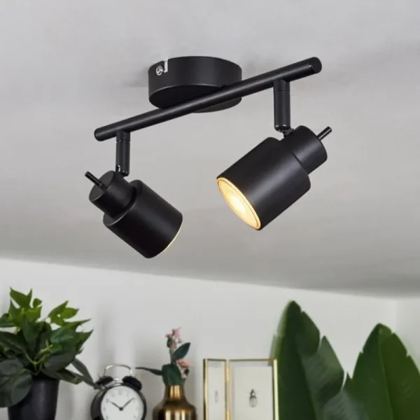 hofstein Plafonnier Nestavel LED Noir, 2 lumières* Lampes Modernes