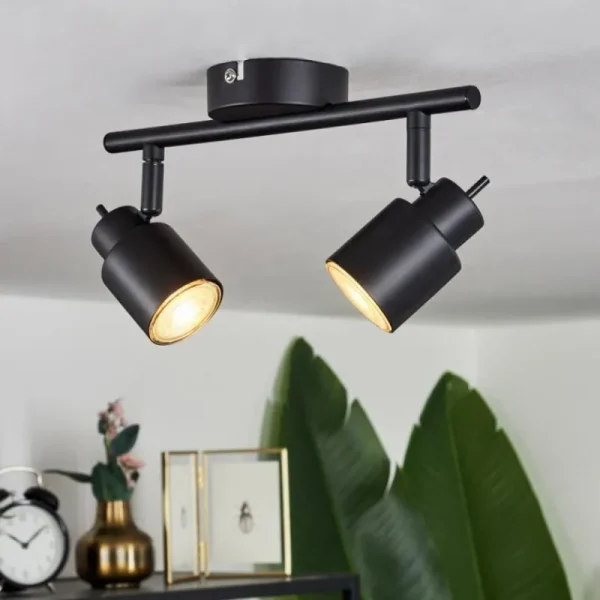 hofstein Plafonnier Nestavel LED Noir, 2 lumières* Lampes Modernes