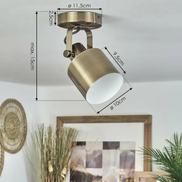 hofstein Plafonnier Neves Laiton, 1 lumière* Lampes Modernes
