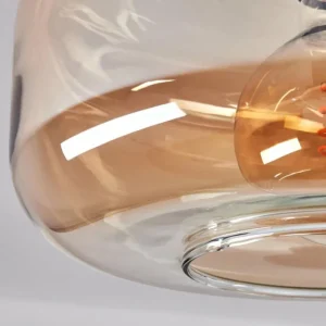 hofstein Plafonnier Pedreles Ambre, 1 lumière* Lampes En Verre