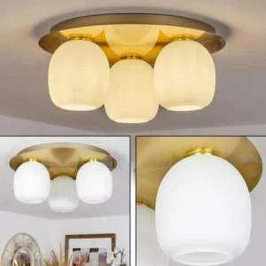 hofstein Plafonnier Pintacura Laiton, 3 lumières* Lampes En Verre