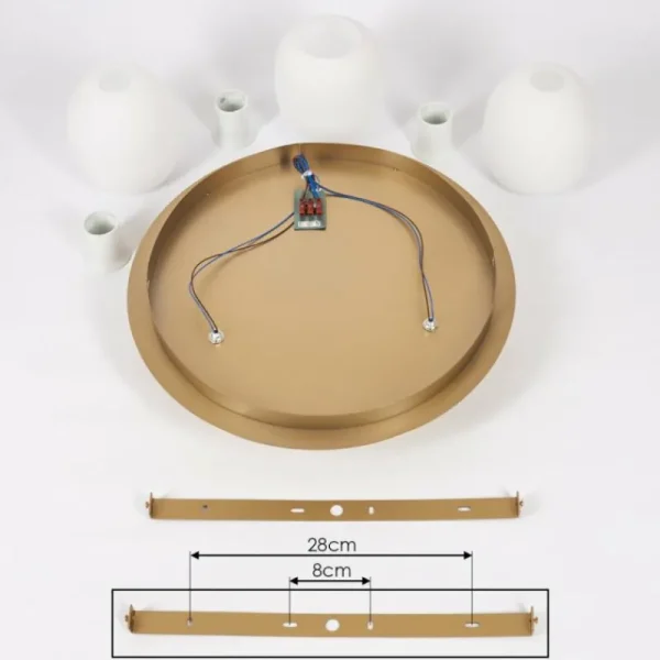 hofstein Plafonnier Pintacura Laiton, 3 lumières* Lampes En Verre