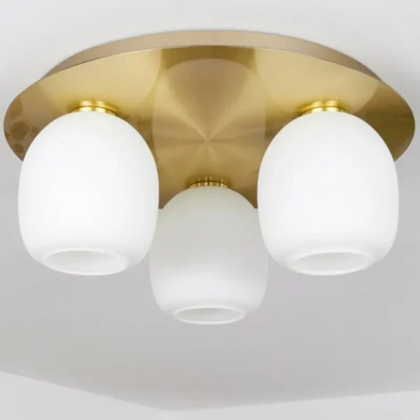 hofstein Plafonnier Pintacura Laiton, 3 lumières* Lampes En Verre