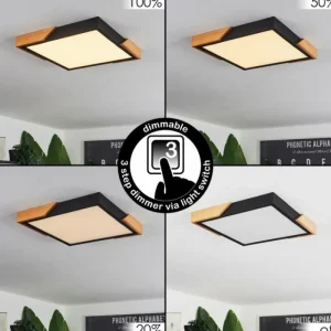 hofstein Plafonnier Pontchardon LED Écru, Noir, 1 lumière* Lampes Modernes