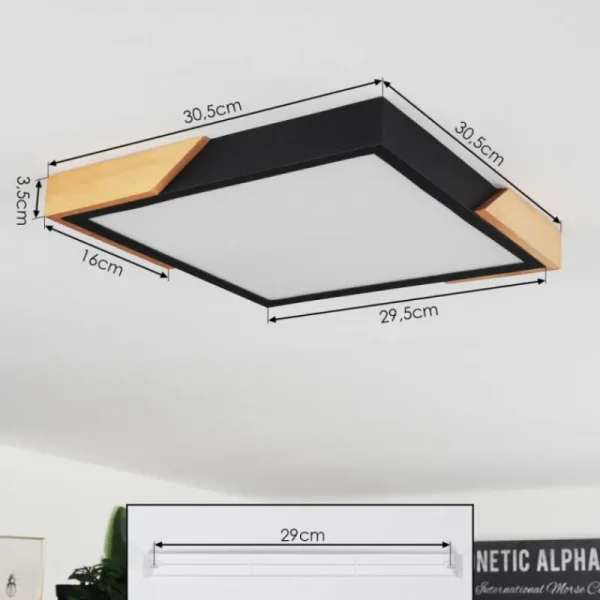hofstein Plafonnier Pontchardon LED Écru, Noir, 1 lumière* Lampes Modernes