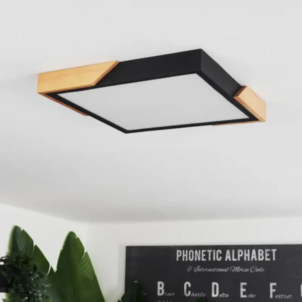 hofstein Plafonnier Pontchardon LED Écru, Noir, 1 lumière* Lampes Modernes