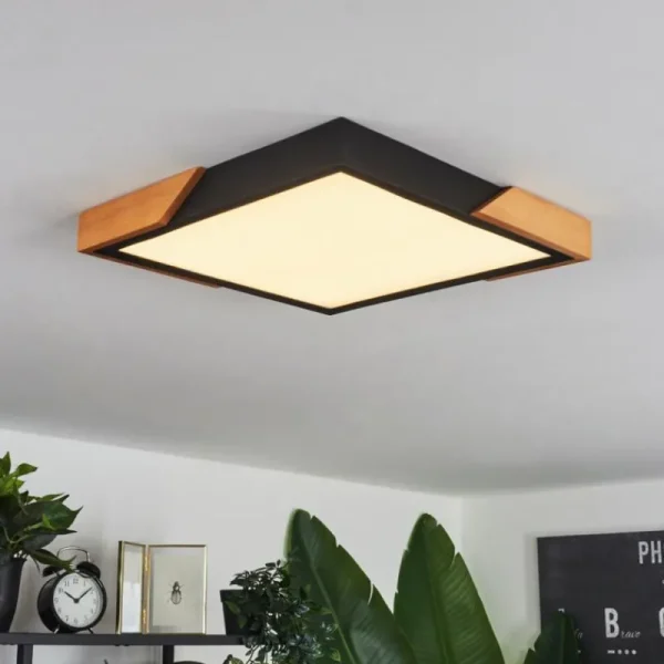 hofstein Plafonnier Pontchardon LED Écru, Noir, 1 lumière* Lampes Modernes