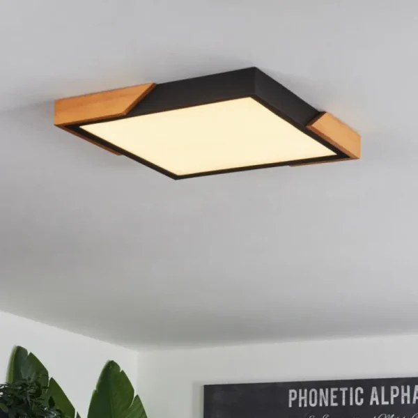 hofstein Plafonnier Pontchardon LED Écru, Noir, 1 lumière* Lampes Modernes