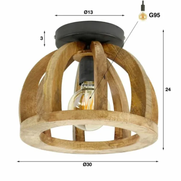 hofstein Plafonnier Portelo Noir, 1 lumière* Lampes Modernes