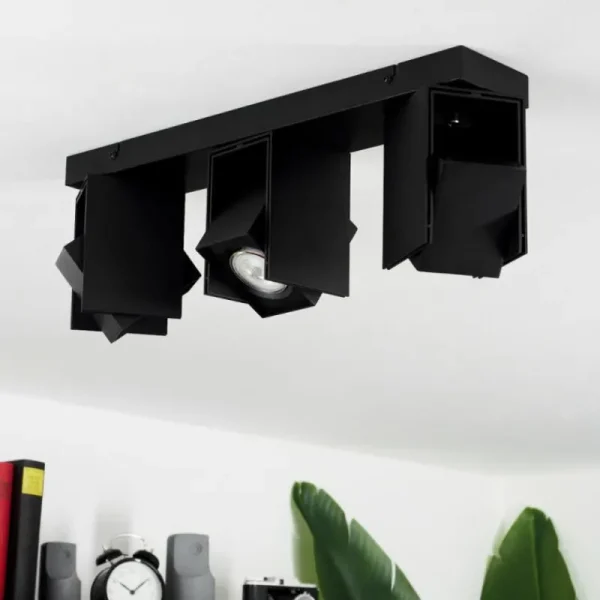 hofstein Plafonnier Prassinet Noir, 3 lumières* Lampes Modernes