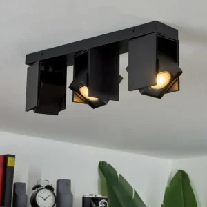 hofstein Plafonnier Prassinet Noir, 3 lumières* Lampes Modernes