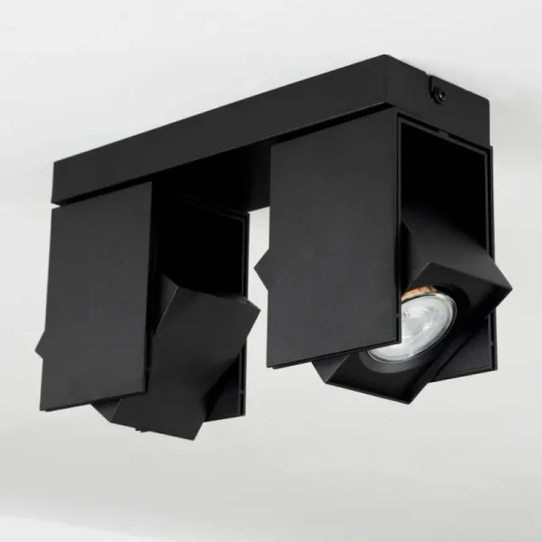 hofstein Plafonnier Prassinet Noir, 2 lumières* Lampes Modernes