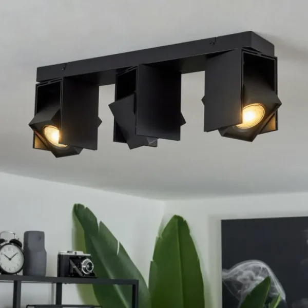 hofstein Plafonnier Prassinet Noir, 3 lumières* Lampes Modernes