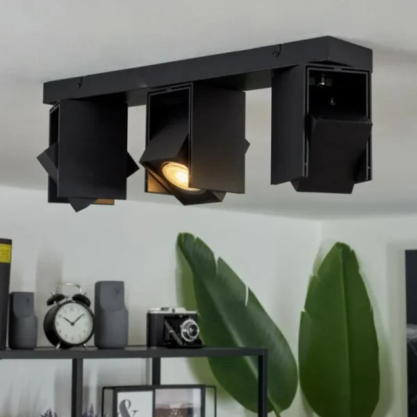 hofstein Plafonnier Prassinet Noir, 3 lumières* Lampes Modernes