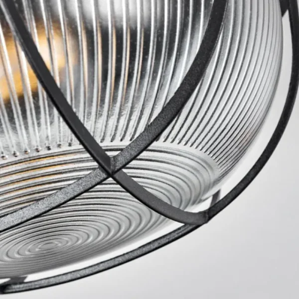 hofstein Plafonnier Quintay Noir, 1 lumière* Lampes En Verre