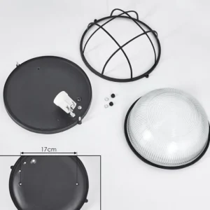 hofstein Plafonnier Quintay Noir, 1 lumière* Lampes En Verre