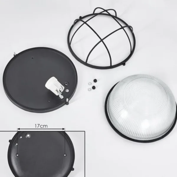 hofstein Plafonnier Quintay Noir, 1 lumière* Lampes En Verre
