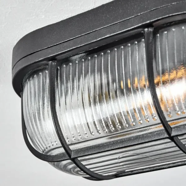 hofstein Plafonnier Quintay Noir, 1 lumière* Lampes En Verre