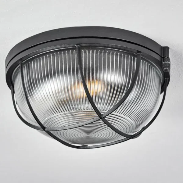 hofstein Plafonnier Quintay Noir, 1 lumière* Lampes En Verre