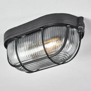 hofstein Plafonnier Quintay Noir, 1 lumière* Lampes En Verre