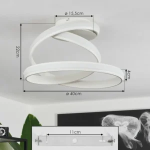 hofstein Plafonnier Ramada LED Blanc, 1 lumière* Lampes Modernes