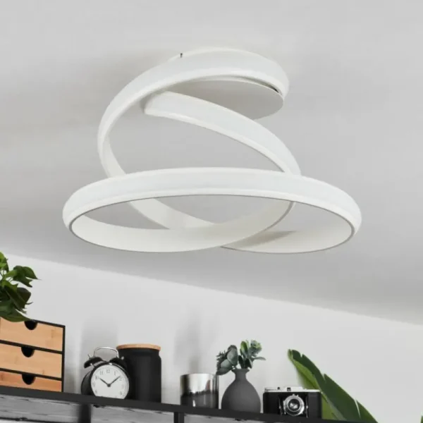 hofstein Plafonnier Ramada LED Blanc, 1 lumière* Lampes Modernes