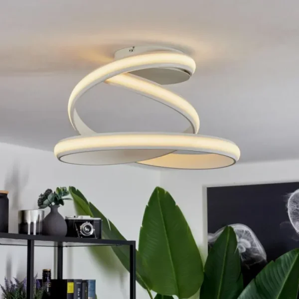 hofstein Plafonnier Ramada LED Blanc, 1 lumière* Lampes Modernes