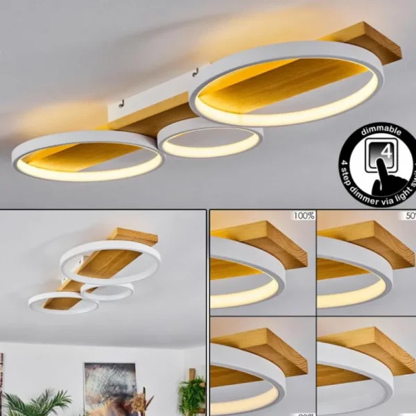 hofstein Plafonnier Rodekro LED Écru, Blanc, 1 lumière* Lampes Modernes