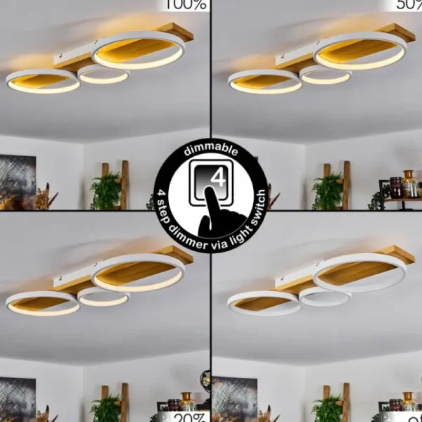 hofstein Plafonnier Rodekro LED Écru, Blanc, 1 lumière* Lampes Modernes