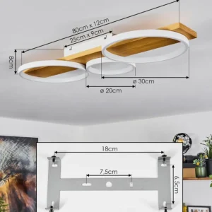 hofstein Plafonnier Rodekro LED Écru, Blanc, 1 lumière* Lampes Modernes