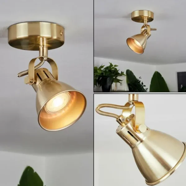 hofstein Plafonnier Salinas Laiton, 1 lumière* Lampes Modernes
