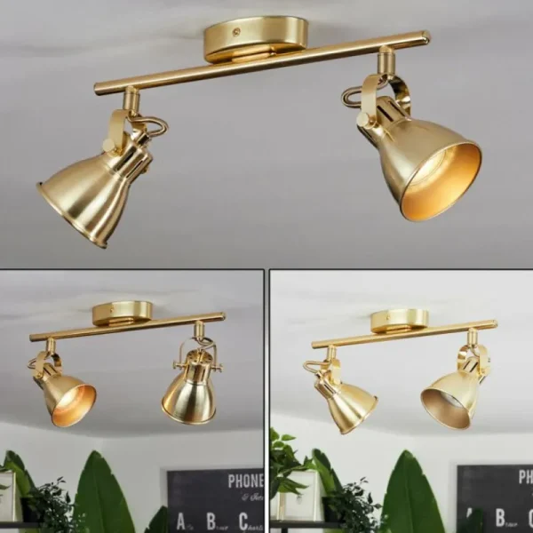 hofstein Plafonnier Salinas Laiton, 2 lumières* Lampes Modernes