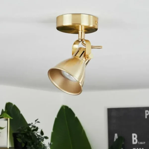 hofstein Plafonnier Salinas Laiton, 1 lumière* Lampes Modernes