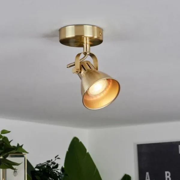 hofstein Plafonnier Salinas Laiton, 1 lumière* Lampes Modernes