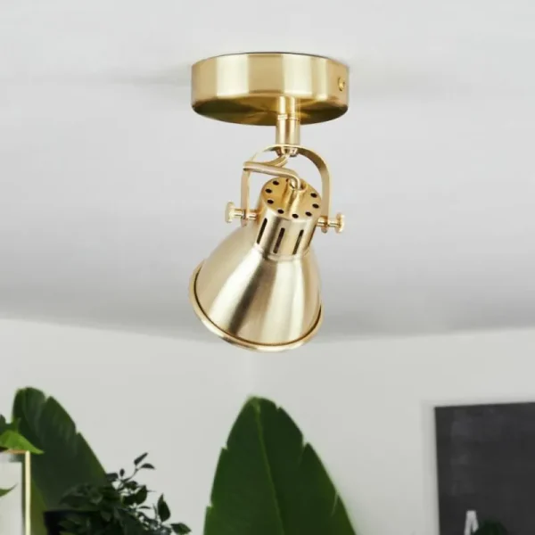 hofstein Plafonnier Salinas Laiton, 1 lumière* Lampes Modernes