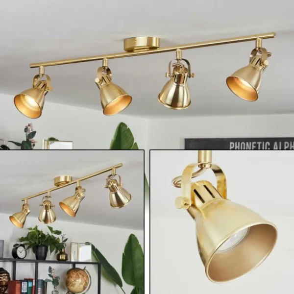 hofstein Plafonnier Salinas LED Laiton, 4 lumières* Lampes Modernes