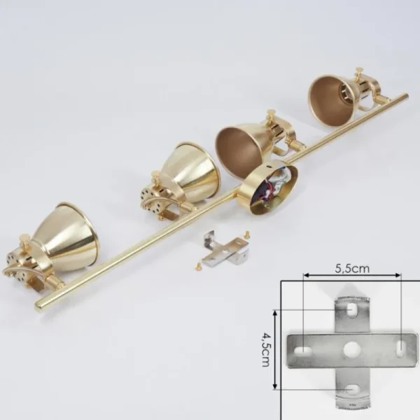 hofstein Plafonnier Salinas LED Laiton, 4 lumières* Lampes Modernes