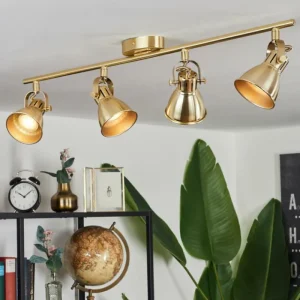 hofstein Plafonnier Salinas LED Laiton, 4 lumières* Lampes Modernes