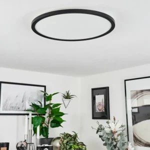 hofstein Plafonnier Sasinhosa LED Noir, 1 lumière, Télécommandes* Lampes Modernes