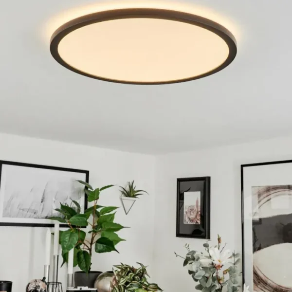 hofstein Plafonnier Sasinhosa LED Noir, 1 lumière, Télécommandes* Lampes Modernes