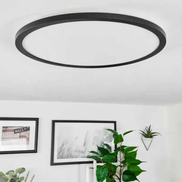 hofstein Plafonnier Sasinhosa LED Noir, 1 lumière, Télécommandes* Lampes Modernes